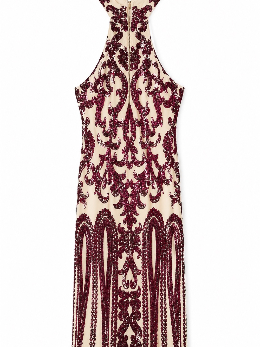Windsor Wine Sequin Halter Midi Dress - Picture 2 of 2